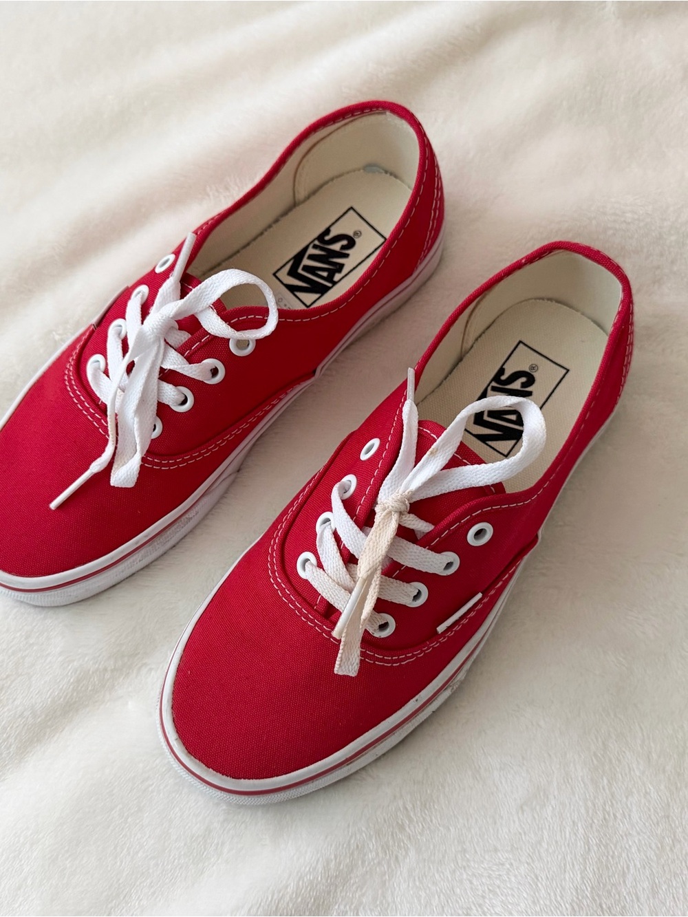 Vans red classic canvas Low-top shoes